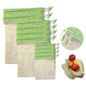 China Bpa Free Biodegradable 18x12 Organic Cotton Mesh Bag on sale