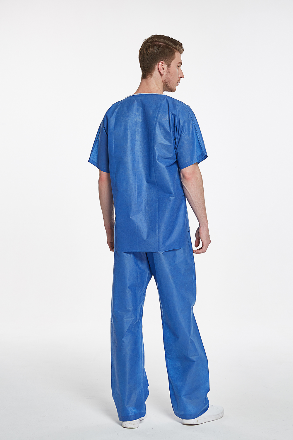 Short Sleeve SMS Hospital Scrubs Suit Set Clothing Disposable Uniform Scrub Suit Nursing Scrubs