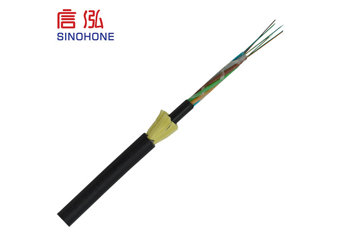 Aerial Self Supporting ADSS Fiber Optic Cable Uni Tube Low Dispersion