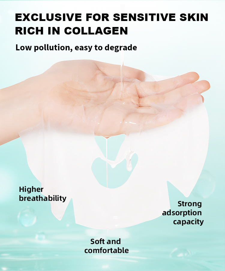 Cosmetics Private Label Collagen Facial Sheet Mask Moisturizing Pore Tightening Bio Collagen Face Mask