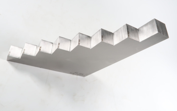 8-Step Wedge Test Block 25-200mm Calibration Stainless Steel