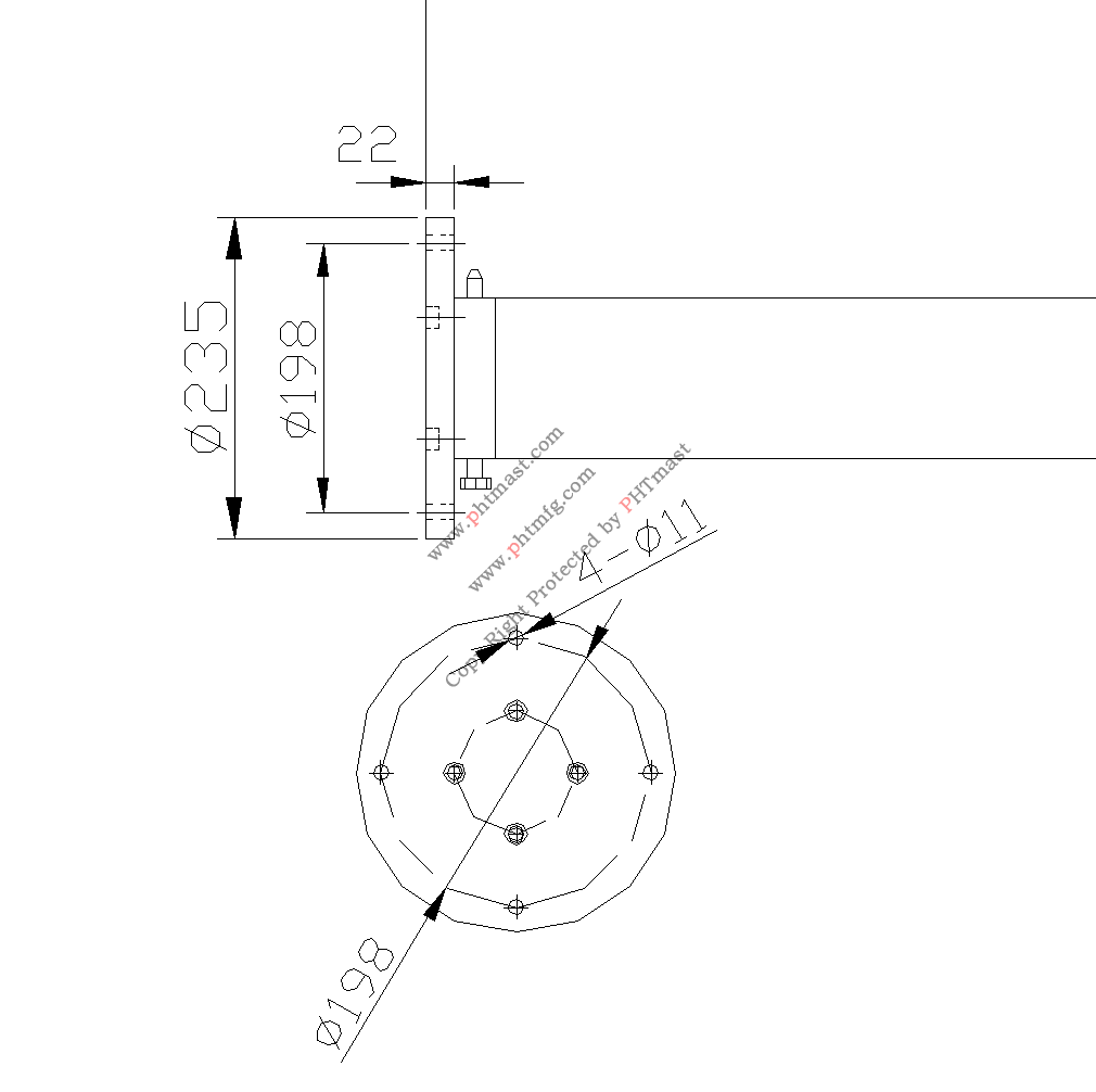 bottom flange