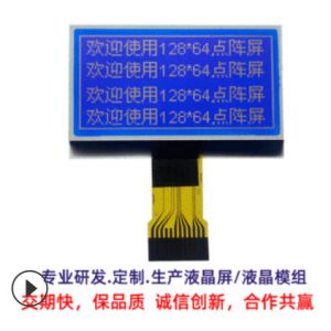 Industrial STN 128x64 12864 Lcd Module Negative Lcd Display