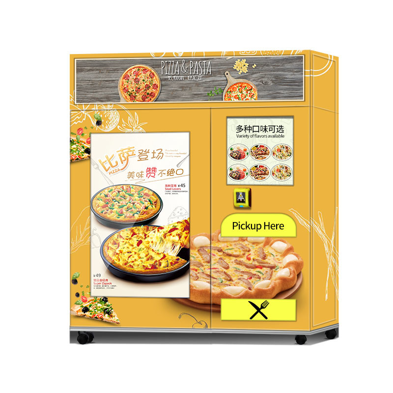 Haloo Smart Pizza Vending Machine 3000W For Hamburger Cake OEM