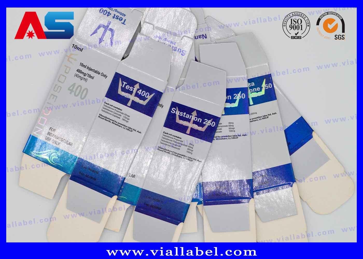 Customized Holographic 10ml Vial Boxes / Small Medical Packaging Storage Boxes For Oils