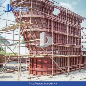 China Bridge Column Concrete Pier Formwork Square Shape Steel Template Concrete Pier Mould on sale