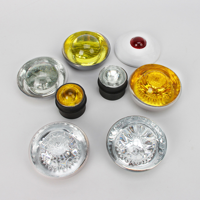 LED Tempered Glass Side Reflective Light Solar Road Stud For Road Cone customized