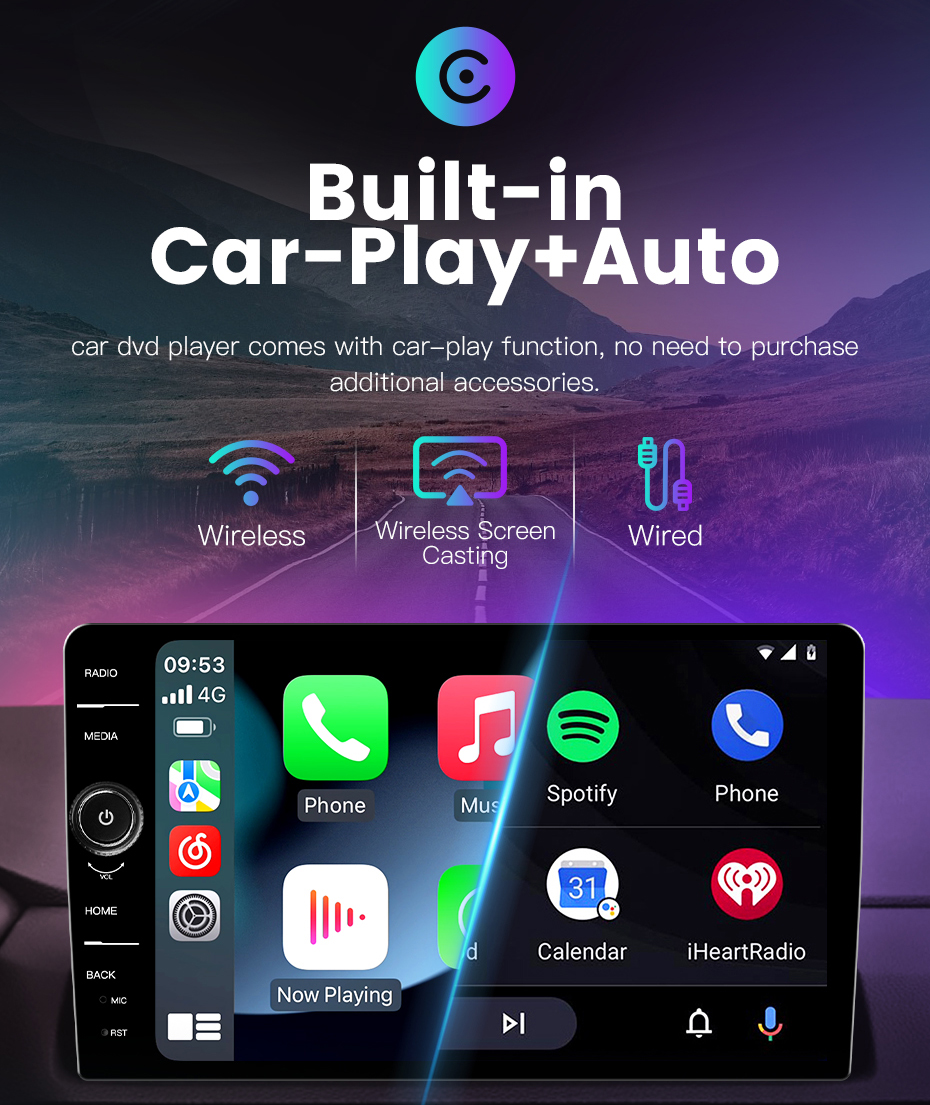 8 128G Car Radio DSP Android Auto GPS System for Toyota Camry 8 Core Android Player