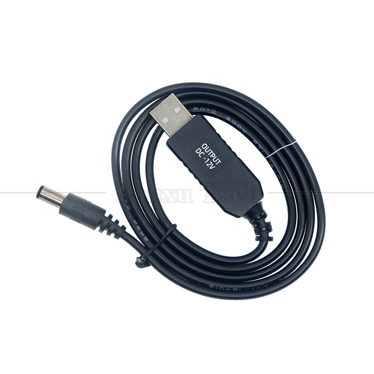 Stock Sale 1M Wifi Router Voltage Set Up Charger 5.5x2.1 mm DC 5V To 12V Power USB Router Cable