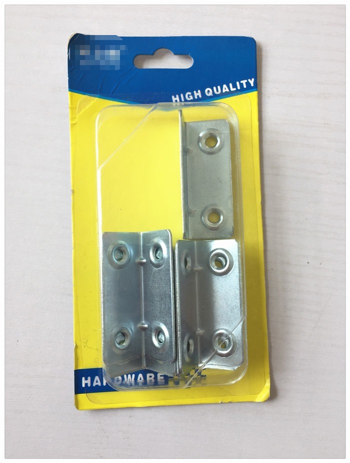 Straight Corner Braceket Blister Packing Hinge , Modern Door Handles For Supermarket
