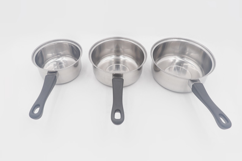 Milk Boiling 0.4mm Stainless Steel Cooking Pot With Single Handle