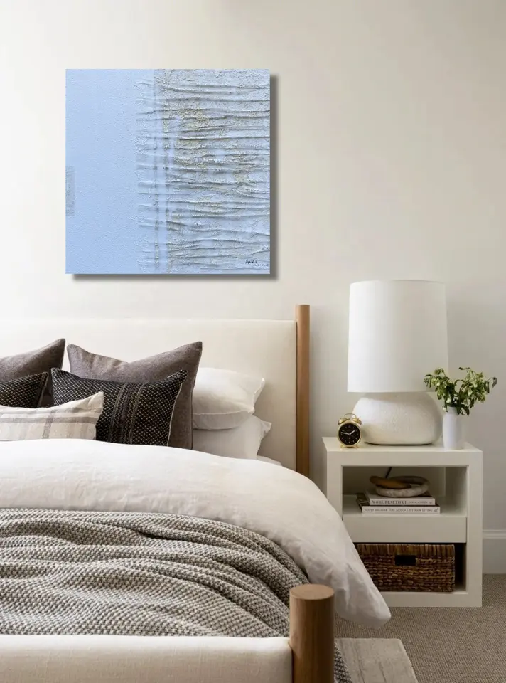 Abstract Style Vertical Stripes Thick Texture Canvas Painting A Statement Piece for Your Home