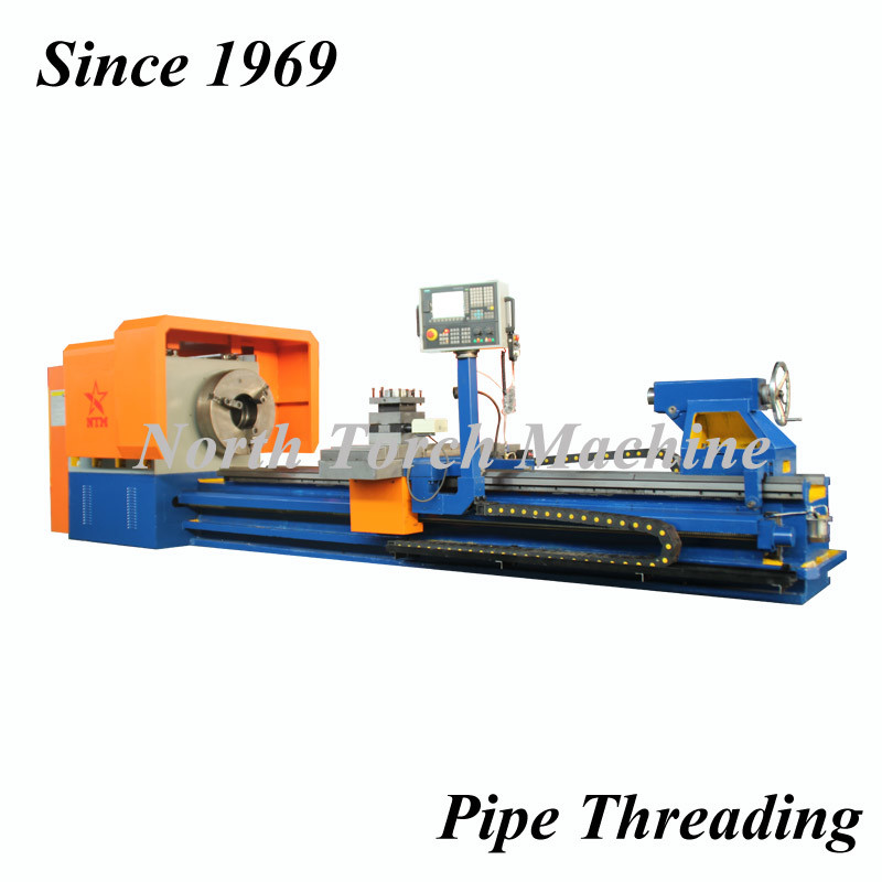 Flat Bed Pipe Threading Lathe Machine For Threading 355 Spindle Hole Pipe