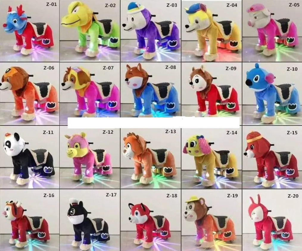 Mp3 Music Electronic Coin Operated Kiddie Ride Attractive Walking Animal