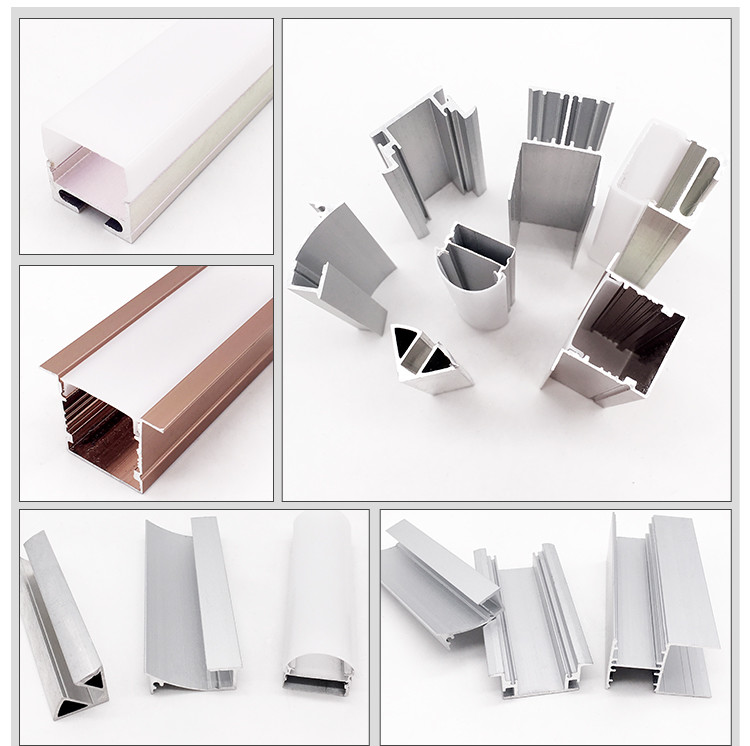 Decorative Aluminium Extrusion For Led Strip Lighting T8 Temper Round
