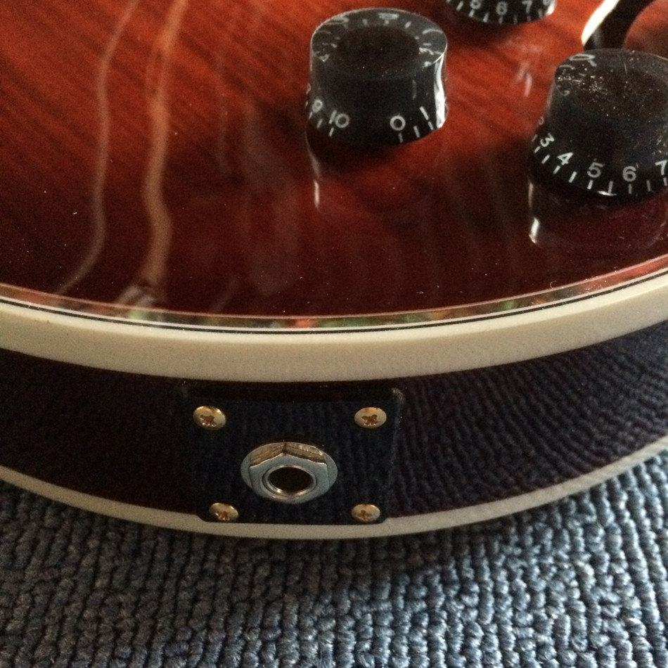 A new style of custom guitar, double F holes,Gold hardware,Flame Maple Top & Back
