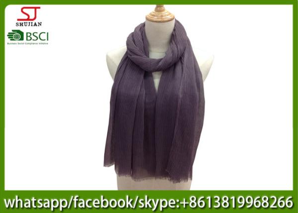 China factory direct supply purple wrinkle spring summer thin scarf 100*180cm