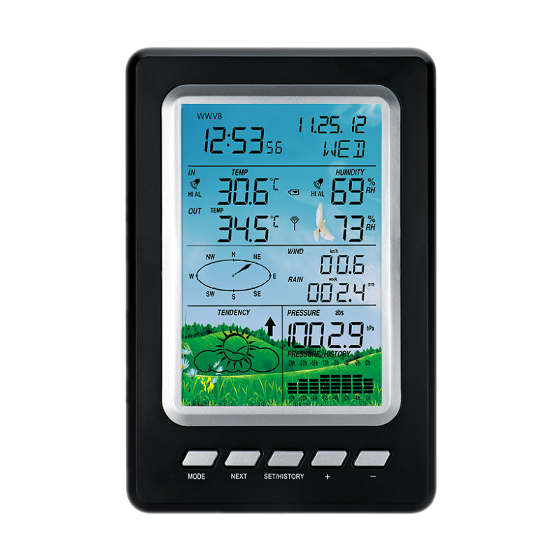 Multi-Functional 18.9*12.5*2.7cm Color Screen Weather Station With Powerful Functions