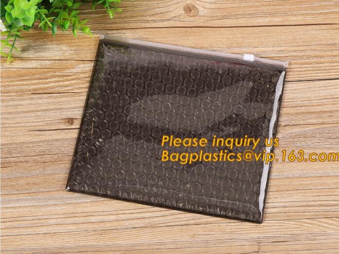 air mail metallic holographi rose gold bubble padded mailer / Zip lockkk bubble bag/ slider bubble bag,Holographic Factory