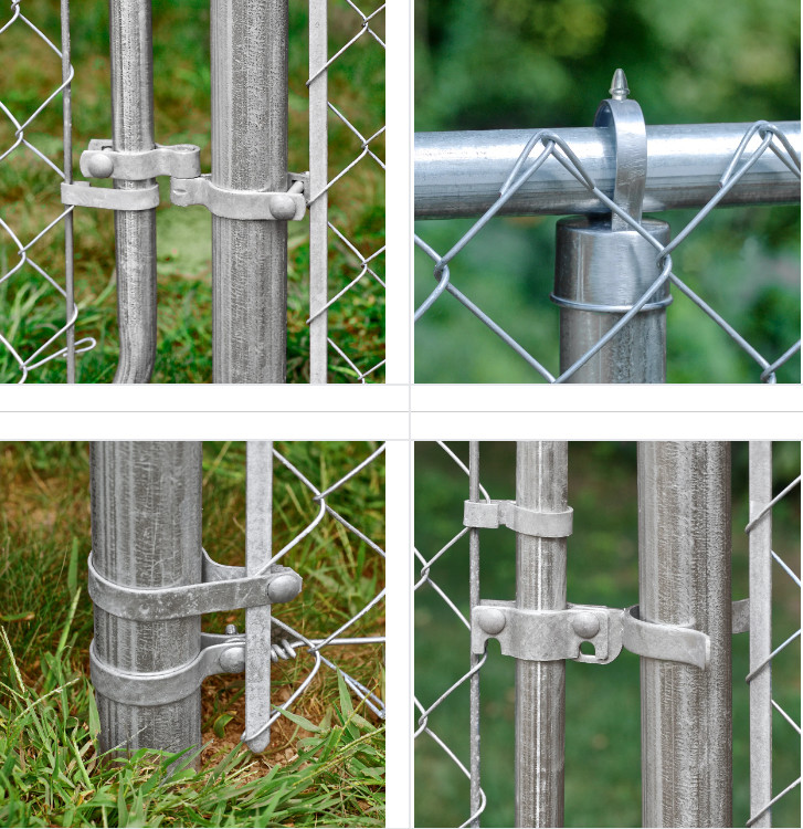 Steel 10 Ft Chain Link Fence Gate Assembled Sustainable Chain Link Security Fence