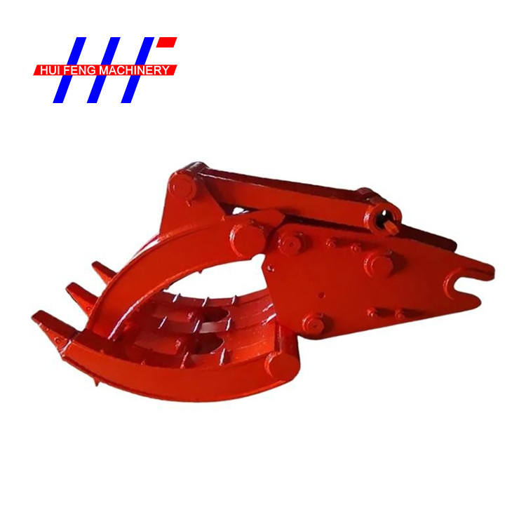 Alloy Red Excavator Grapple Mechanical Grab Excavator Rock Grapple