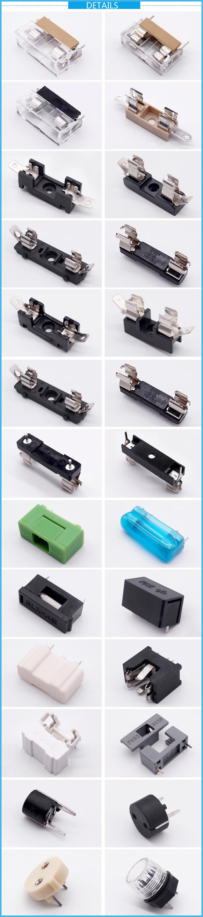 ATU Regular 0.8mm Inline Automotive Fuse Holder 19MM 4 Amp Inline Fuse Holder