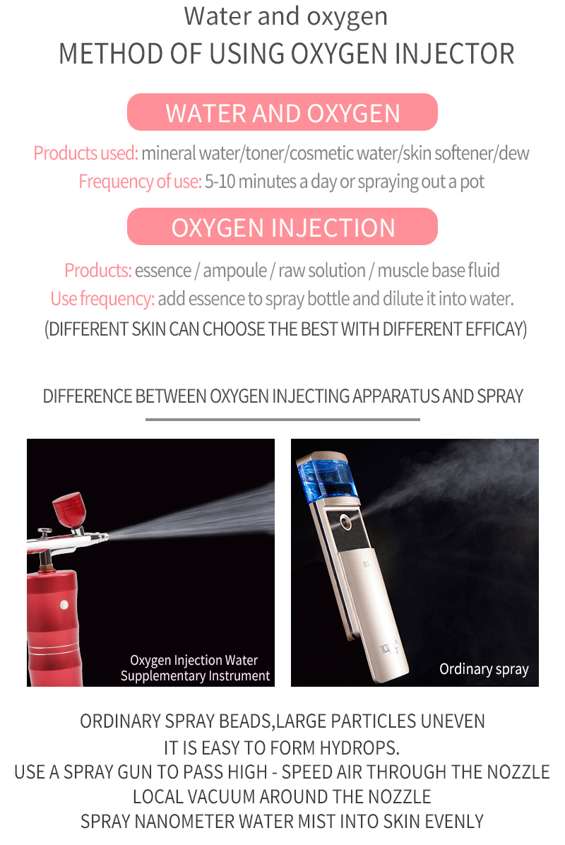 Deep Cleaning Electric Nano Facial Mist Sprayer Water Supplemental Oxygen Injection