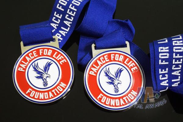 Football Sports Awards And Medals Die Casting Soft Enamel And Imitation Hard