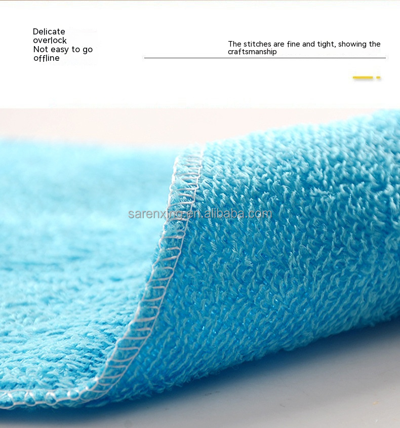 Rectangle Microfiber Kitchen Cleaning Towel with Small Stripe Fabric and Customer Logo