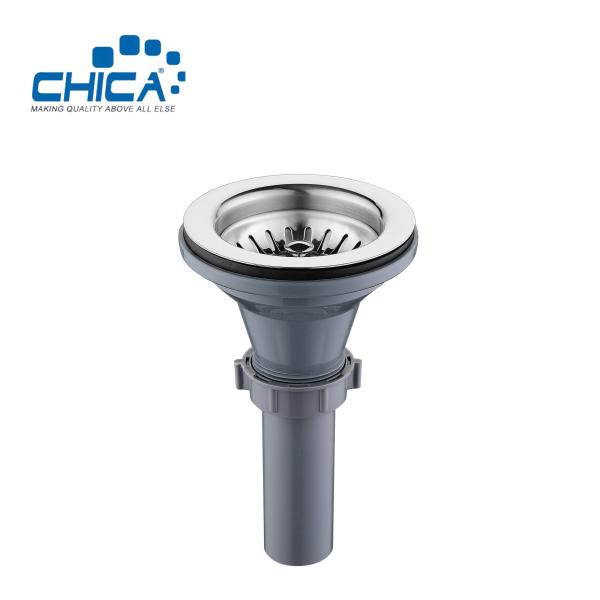 Kitchen Sink Drain Strainer Assembly with Basket Strainer,Sink Stopper,