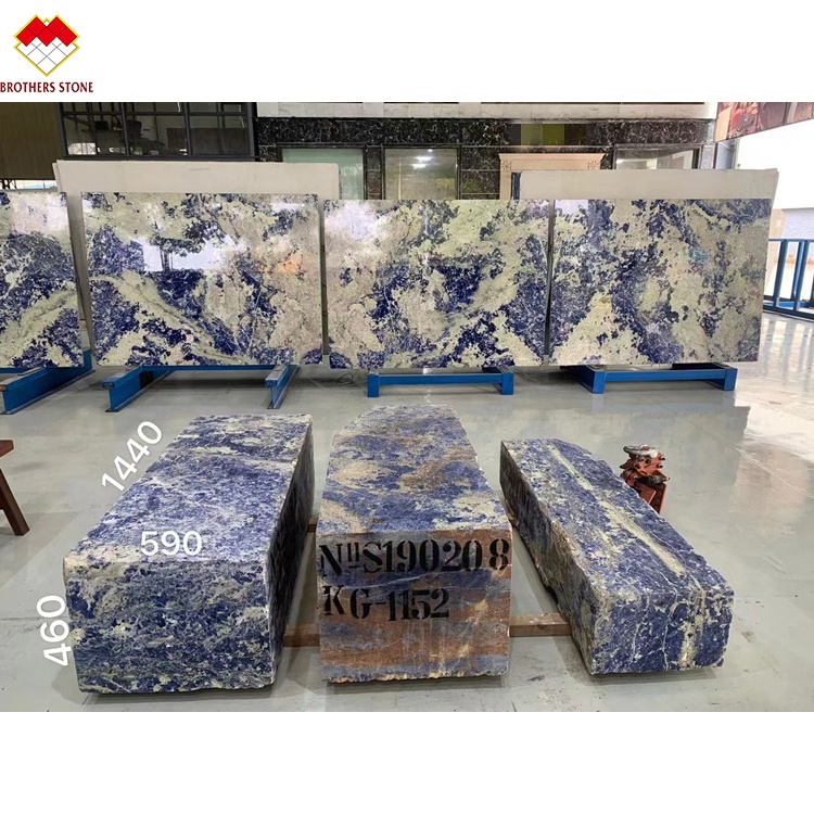 Customized Bolivia Blue Transparent Sodalite Onyx Marble for Big Slab or Cut to Size