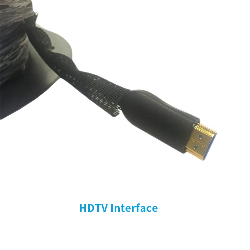 Fiber optical HDMI cable flat cable with chip 1.4V 1080P 18.0Gbs 60M/70M/80M/90M/100M hdtv cable