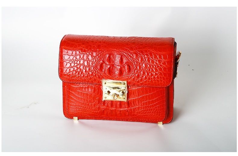 Genuine Crocodile Skin Women Sling Bag Authentic Exotic Alligator Leather Lady Single Shoulder Bag Female Small Purse