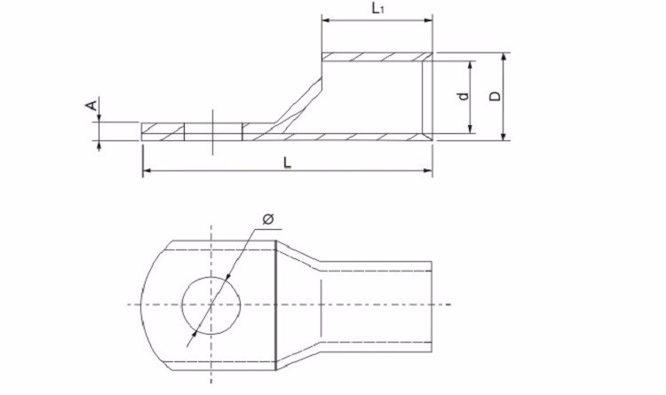 China factory SC spy hole copper connecting terminal lug