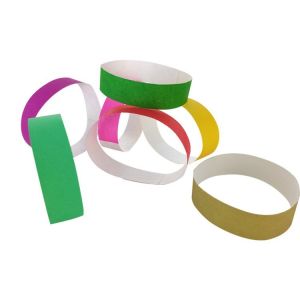 Full Color Printing Adjustable Tyvek Paper Wristbands for Improved Event