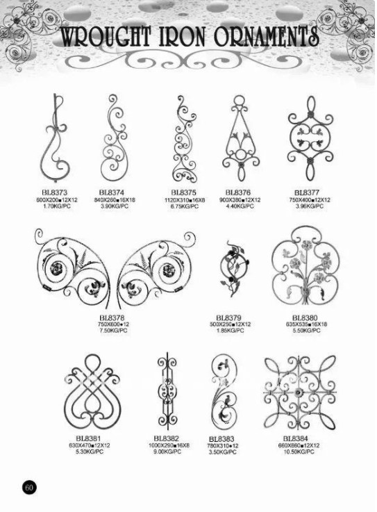 ISO9001 Cast Iron Ornaments Decorative Iron Panels Antirust Oil Surface Finish