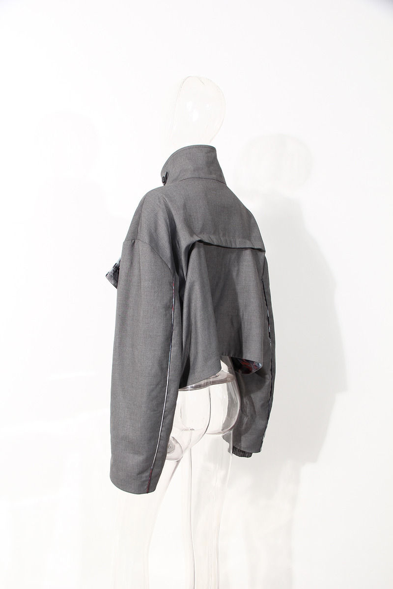Fashion New Arrival Winter Waterproof Jackets Short Coats Printing Pockets Splicing Bomber Jacket