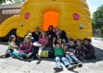 Multifunction Inflatable Bouncer , Yellow Inflatable Bouncers For Adults With