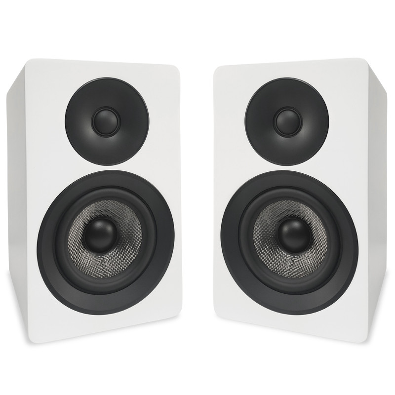HiFi Passive Bookshelf Speakers 5.25 Inch Woofer 1 Inch Tweeter Solid Wood Cabinet Speakers
