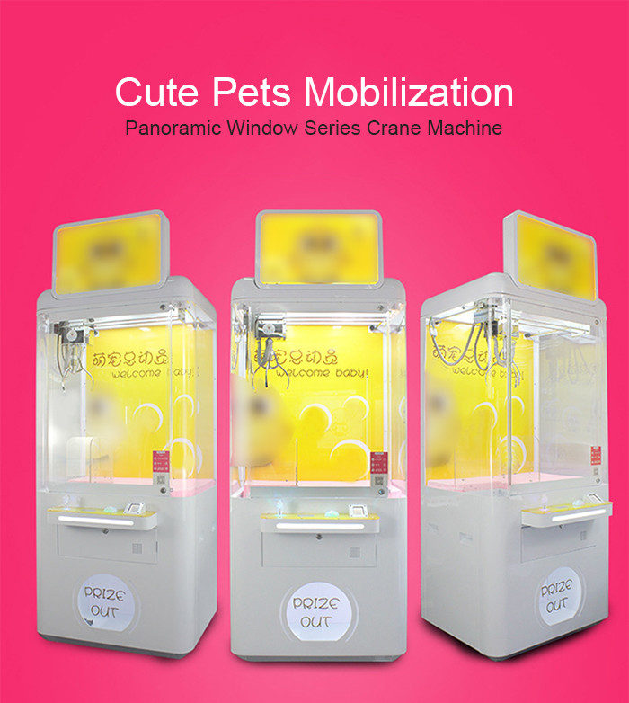 Coin Operated Toy Claw Crane Game Machine For Shopping Mall