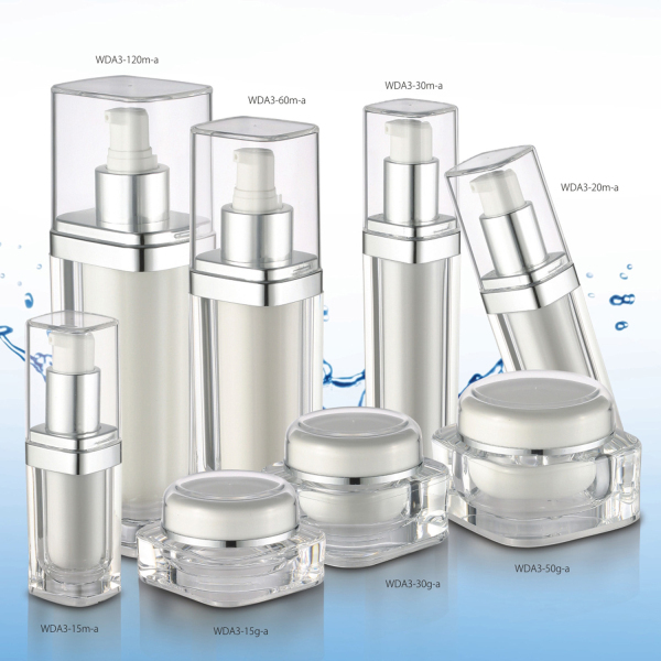 PMMA Base Material 15ml Plastic Square Shape Cosmetic Container