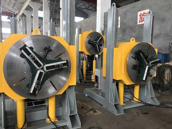 1T Capacity Welding Rotators Positioners , Manual Height Adjustment Tube Welding