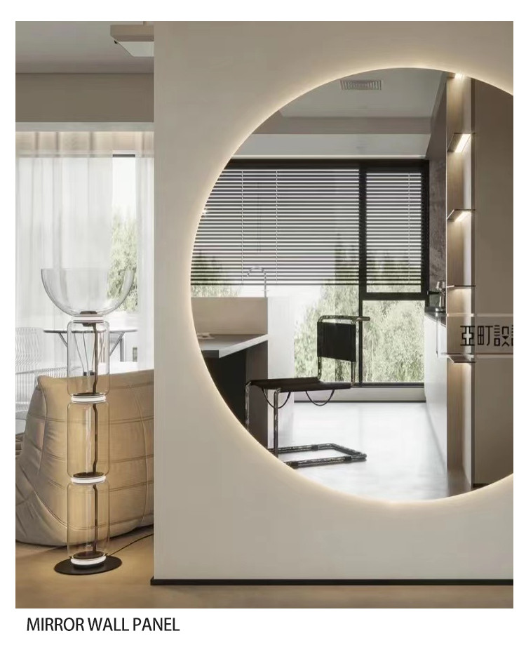 Interior Decorative Bamboo Wood Veneer Sheet Mirror Wall Panels 1220*2440mm