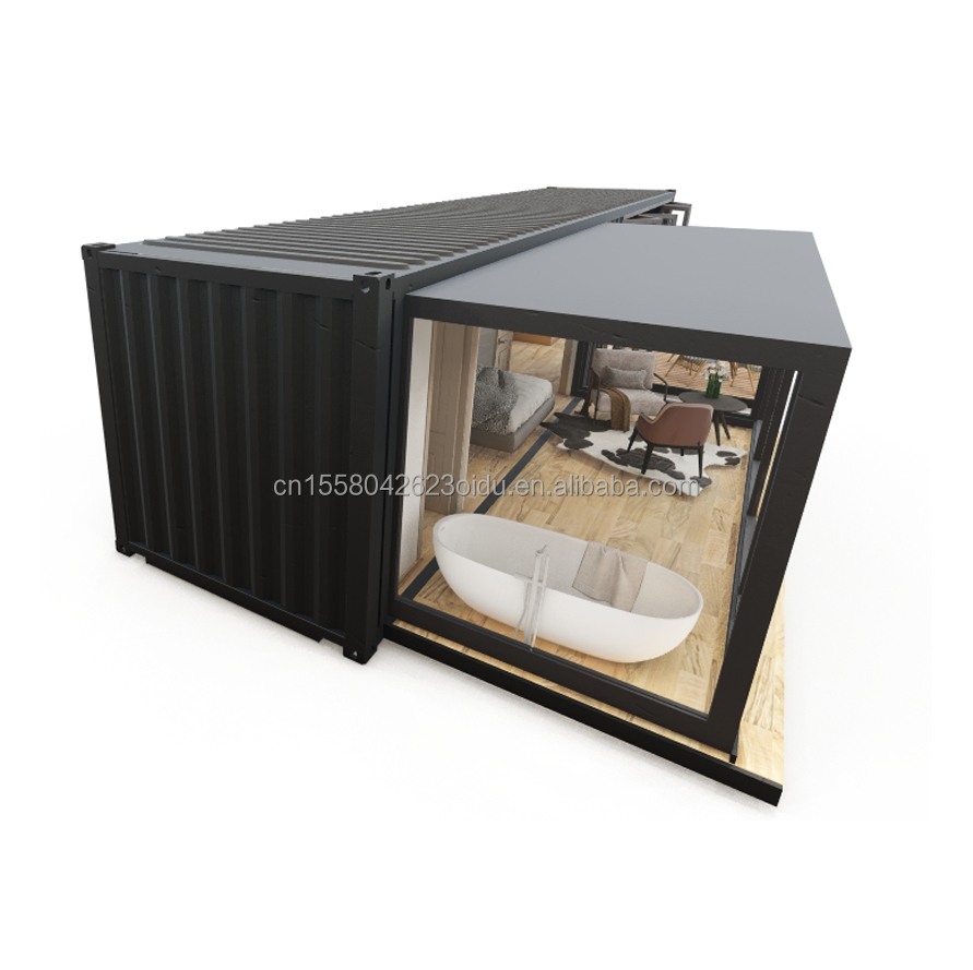 Modern Design Customized EU Standard Prefab Container House Steel Foldable 2 Bedroom Container Homes Hotels Toilets
