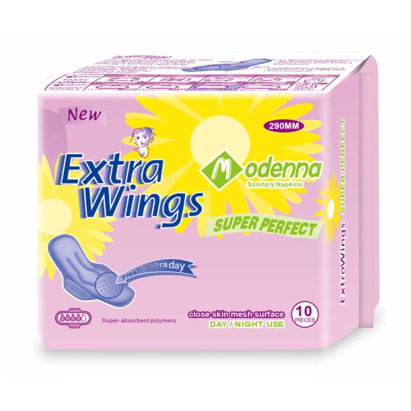 Quality 270mm Maxi/Super Absorbent Soft Organic Cotton Winged Shape Lady Sanitary Pads for Night Use ISO9001 Certified to Congo for sale