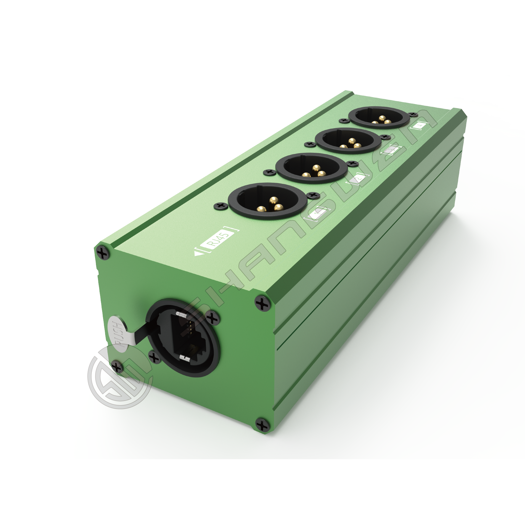 Audio DMX512 4 Channel Signal Extender RJ45 to 4 XLR Cat5 Male Female Network Signal Extender