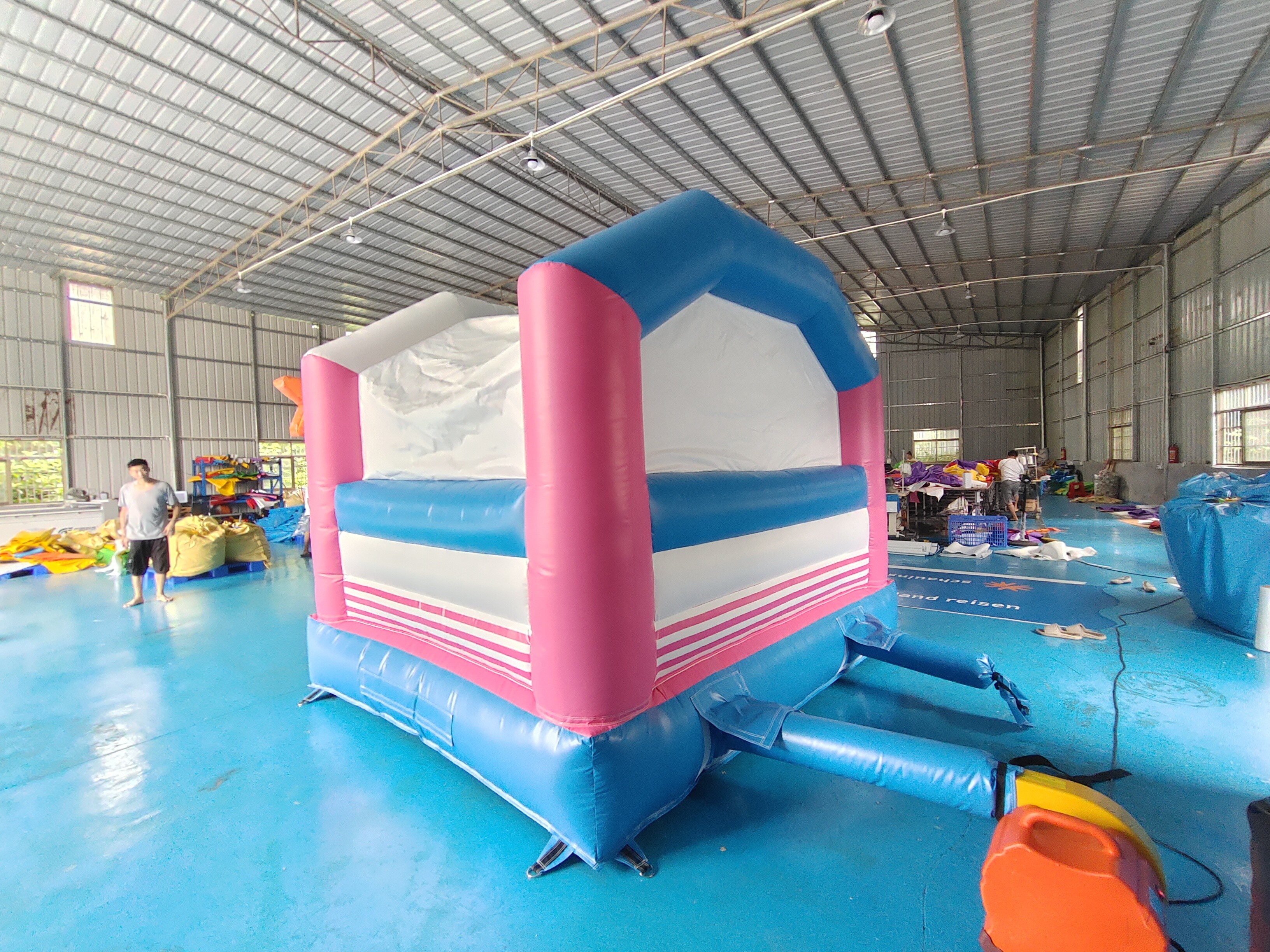 Digital Printing Inflatable Combos Colorful Unicorn Bounce House Jumping Castles With Silde