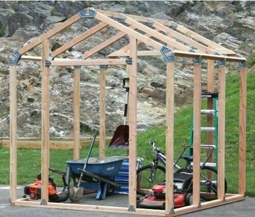 Easy Frame Kit 2x4 for Any Length Storage Barn Shed Garage Playhouse 96 x 84 x 97.56 inch