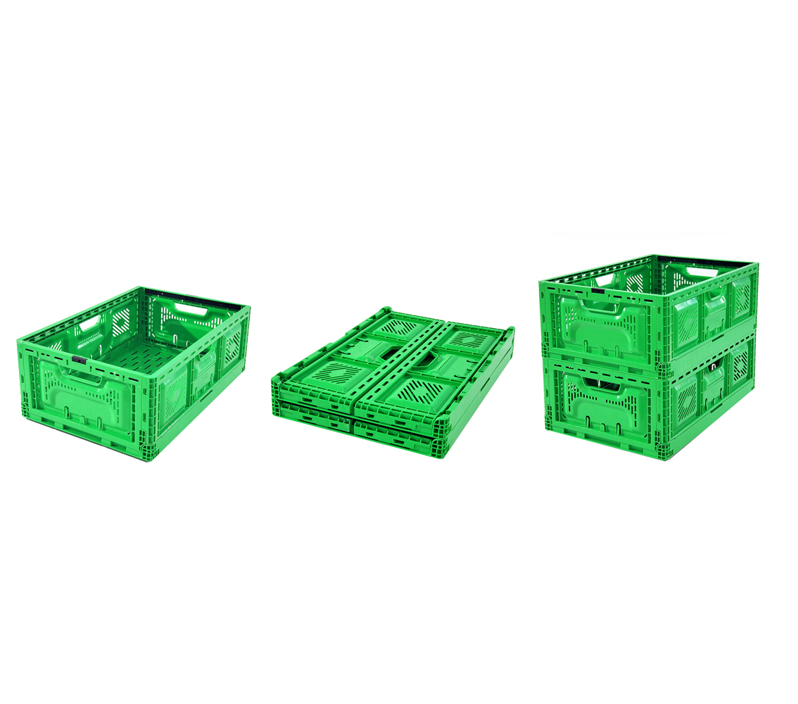 Collapsible Crate for Stackable Vegetable Crates Heavy Duty Folding Moving Box