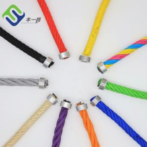 6 Strand 16mm Polyester Combination Rope Playground Wire Rope For Climbing Nets
